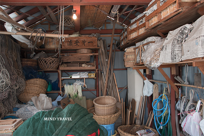 浦安市郷土博物館　漁師の小屋の中
